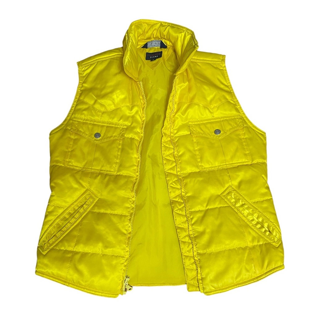 Vintage Y2K Tommy Jeans Puffer Vest Size:Small Color: Yellow